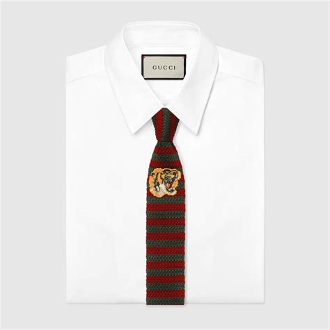 gucci blue tiger tie|gucci tiger underknot tie.